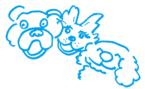 イラスト 犬たち